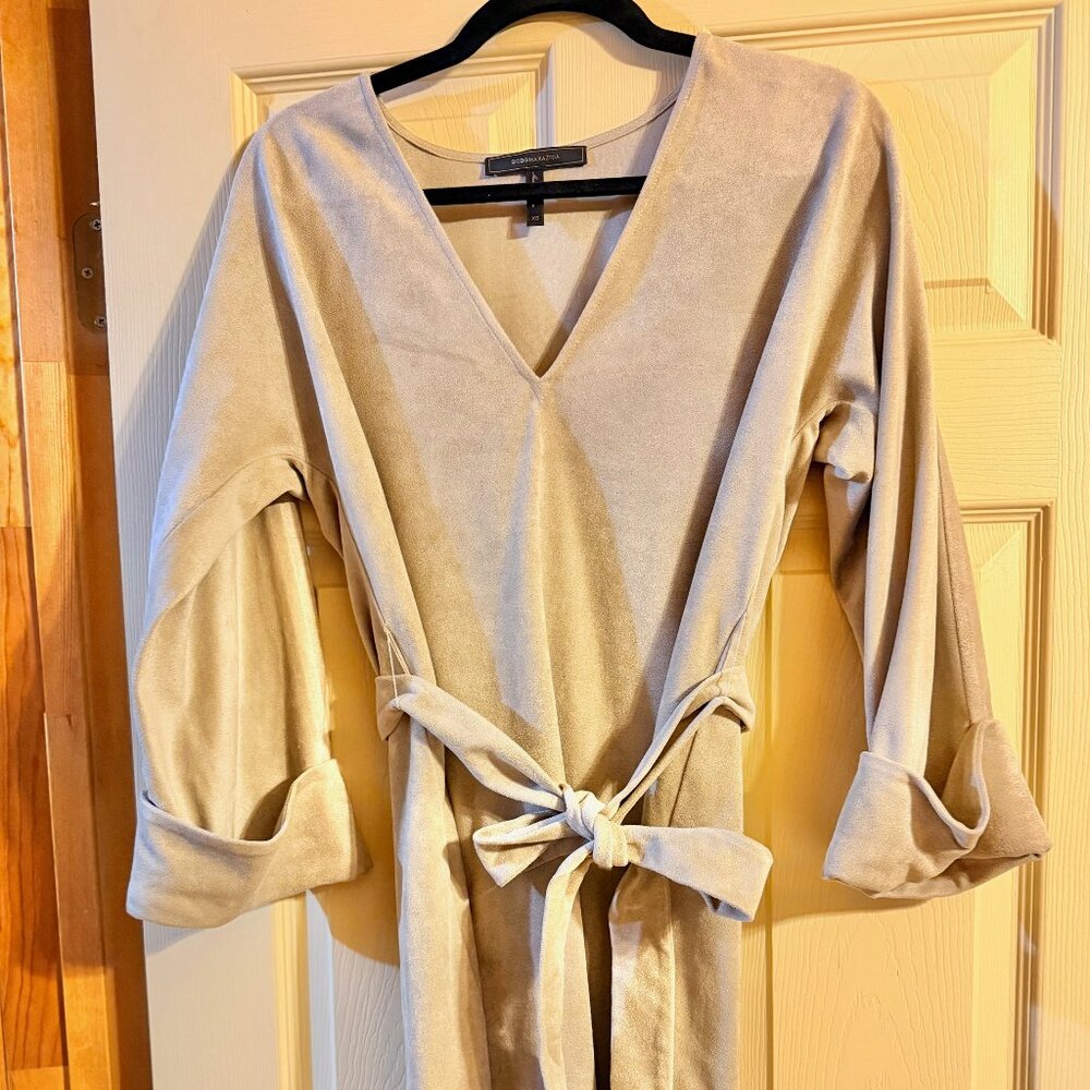 BCBGMaxAzria Faux-Suede Mini Dress